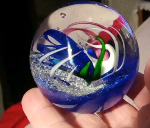 Lorenzo glass paperweight - lorenzo,